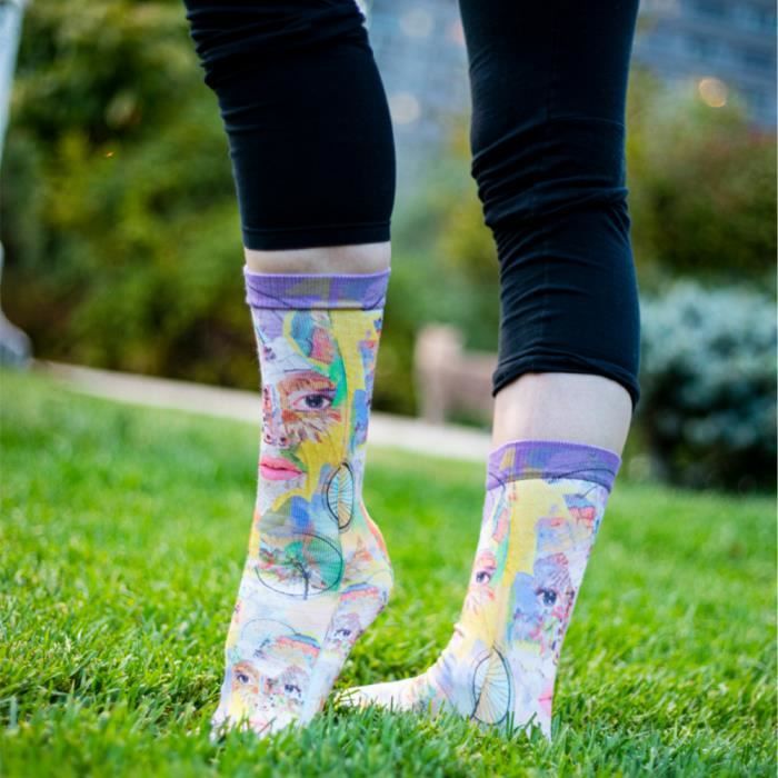 Biggdesign Chaussettes Femme Rigolotes Color es Motifs