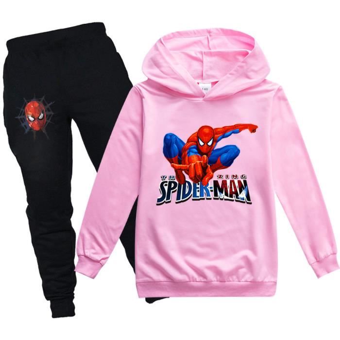 Spiderman Garcon Unisexe 3D Pull Enfants Sweat et pantalon Survetements A Capuche Rose Rose Cdiscount Pret a Porter