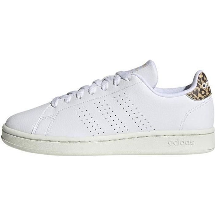 Baskets ADIDAS Advantage Femme Cuir Blanc Blanc