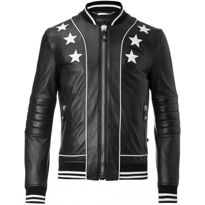 Veste philipp plein cuir best sale