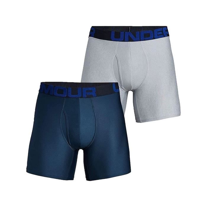 Boxer Homme Under Armour Tech 6 pouces pack de 2 1363619 408 Bleu Cdiscount Pret a Porter