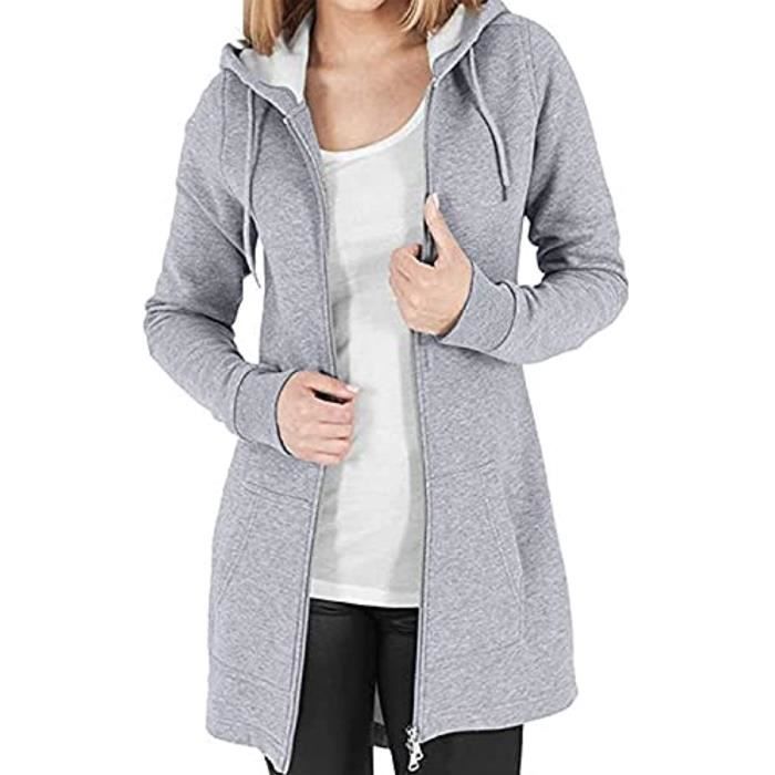 Sweat Femme 1/4 Zip - Manches Longues, Col V - Tissu Doux Pour Printemps/automne - Sport, Décontracté, Quotidien
