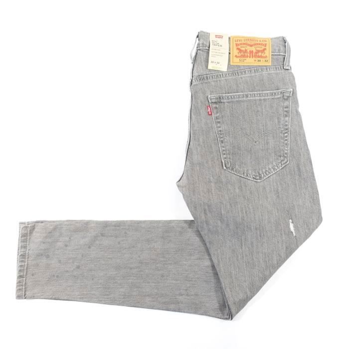 LEVI S 512 SLIM TAPER FIT GRIS HOMME JEANS GREY Cdiscount Pret a Porter