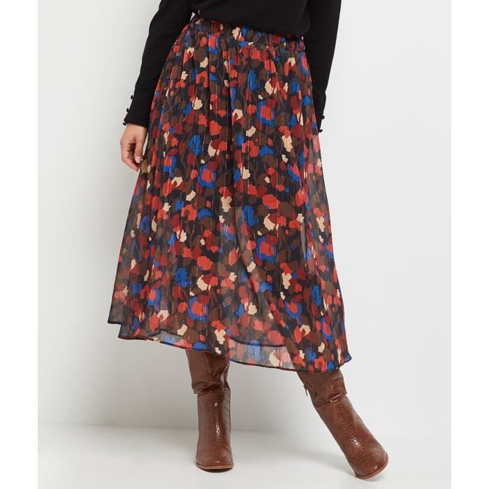 GRAIN DE MALICE - Jupe longue imprim?�e femme Beige - Cdiscount Pr??t-?�-Porter