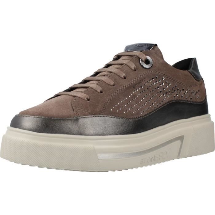 STONEFLY Basket Femme - STONEFLY - 129011 - Marron - Lacets - Semelle Gomme