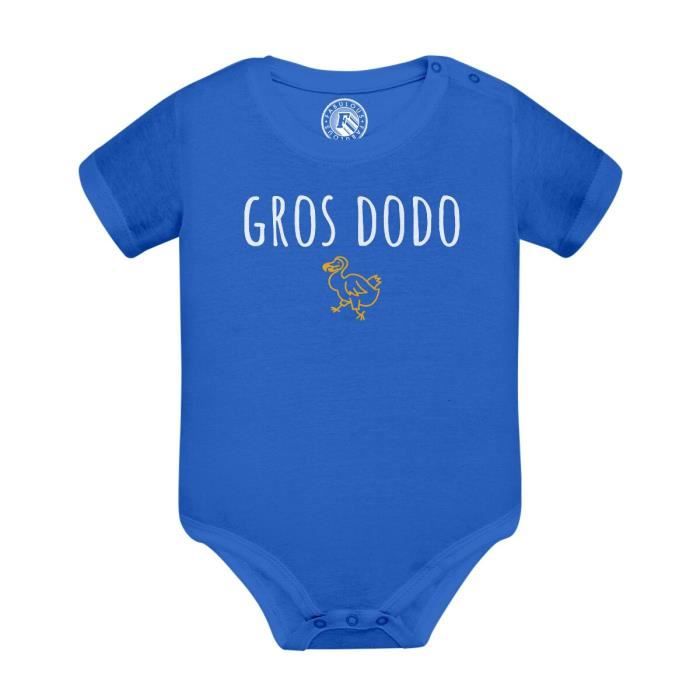 Body Bébé Manche Courte Bleu Gros Dodo Blague Humour Animal Insomnie ...
