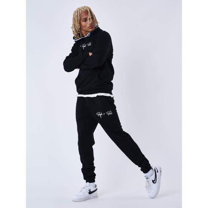 Pantalon de jogging homme noir avec étoile sur le devant