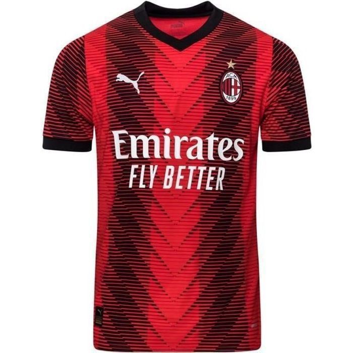 Maillot Domicile enfant Milan AC 2023 24 noir rouge 9 10 ans Cdiscount Sport