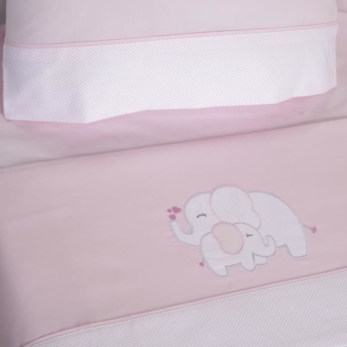 Coton 100% Housse Couette Parure Lit Bébé éléphant Rose 100x135cm - 100% Coton, Lavable 60°C Housse Couette Bébé 100x135 Coton 100% Housse Couette Parure Lit Bébé éléphant Rose 100x135cm - 100% Coton, Lavable 60°C Housse Couette Bébé 100x135