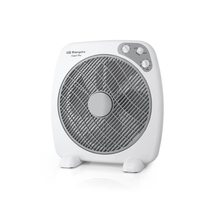 Orbegozo BF ? Ventilateur Box Fan avec fonction tournante, grille rotative, 3 vitesses, poignée, minuteur Diamètre hélice : 40 cm -
