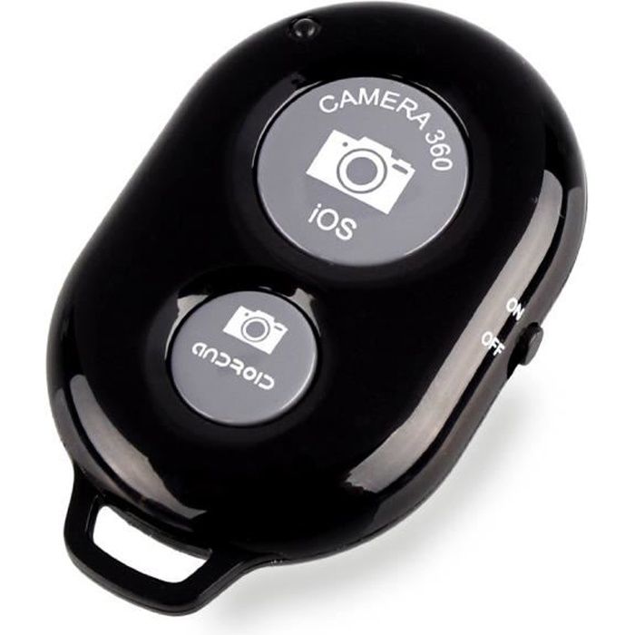 Noir Sungpunet télécommande sans fil Bluetooth déclencheur Caméra retardateur pour iOS smartphones Android 
