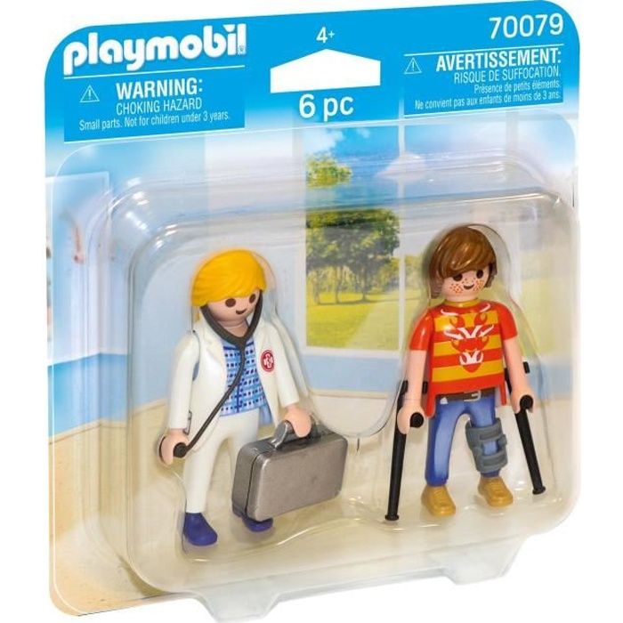 playmobil 70079 city life l hopital medecin et patient playmobil duos cdiscount jeux jouets