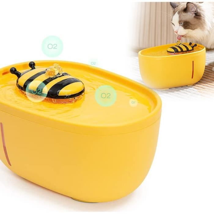 Meilleurs prix pour RNGCPTO Fontaine à eau pour chat chien - Circulation automatique Branchement USB - Abeille DB - Abeille Distributeur d'eau pour chat