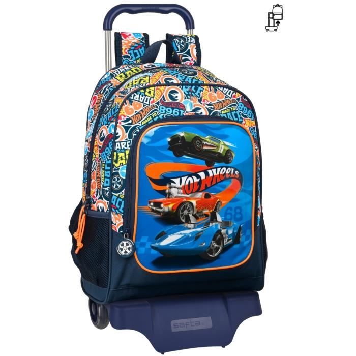 Safta Beauty Case HOT WHEELS Per Bambini - Trolley Medium 26x12x15 Cm, Multicolore, Adattabile Al Carrello - 4