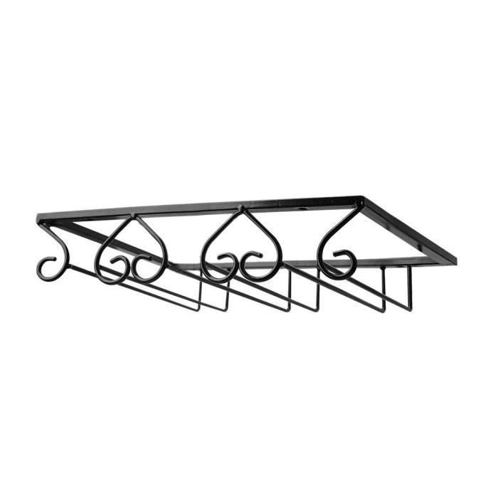 Support Verres à Vin Sous Armoire - 2 Rangées Acier Inoxydable 304 - Rangement Verres à Pied 30cm