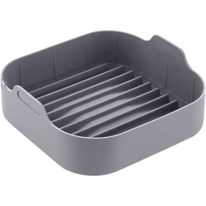 Panier En Silicone Pour Air Fryer - Lékué - 20 Cm - Poignées Extensibles - Permet De Cuire 2 Plats Sans Mélanger - Four, Lave-vaisselle Safe