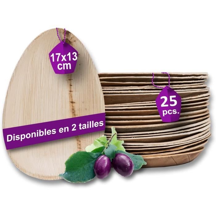 Assiettes. feuille de palmier 