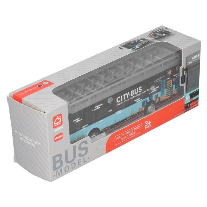 VINGVO Jouet Modèle D'autobus Modèle De Bus Jouet Alliage Rouge Réaliste Vif Petit Modèle De Bus