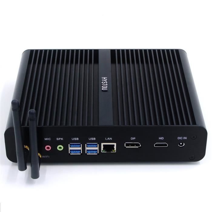 Mini PC Hystou Fanless PC i7 6500U 6 générations