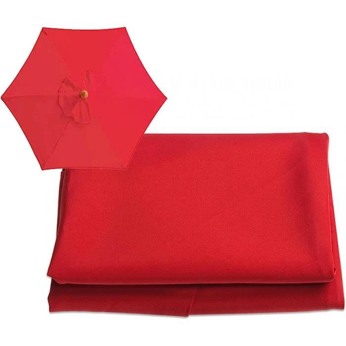 Auvent De Rechange Pour Parasol 2x2 M - Toile Polyester 160g, Imperméable, UV, Couleur Vin Rouge