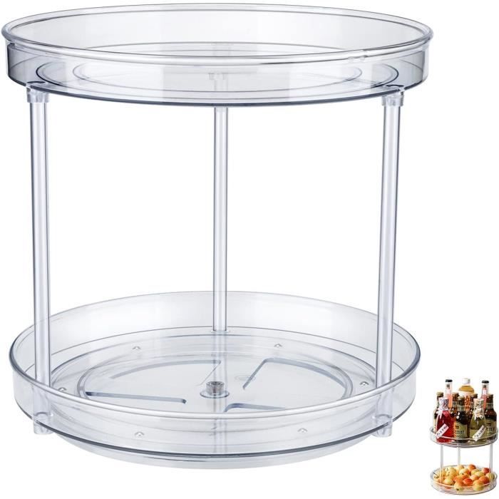 Rangement épices 360 Étagère à épices Tournante Yolispa - 2 Niveaux Réglables En Bois Lazy Susan Bois Rangement épices 360 Étagère à épices Tournante Yolispa - 2 Niveaux Réglables En Bois Lazy Susan Bois