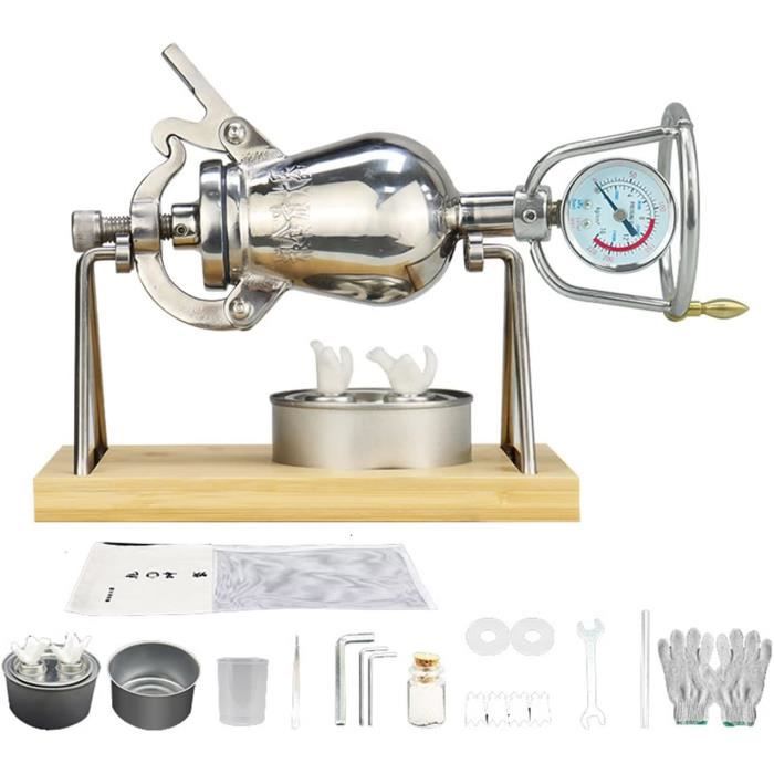 Machine à Pop-corn En Acier Inoxydable - 340 Ml - Poêle à Main Pour Feu De Camp - Neuve