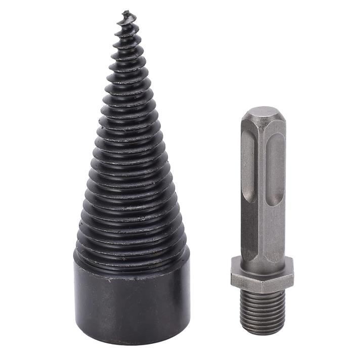 Fraise à Fendre Le Bois Pour Perceuse - Tête Amovible Rapide, Tige Hexagonale/carrée, Acier Carbone - Pour Bûches Sèches Et Humides - 5
