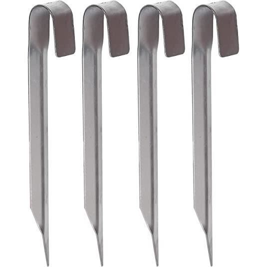 DBREAKS Lot de 4 douilles à enfoncer pour balançoire - Ancrage au sol - 4 x 50 cm - Douille à enfoncer en acier galvanisé à chaud - Support de poteau stable