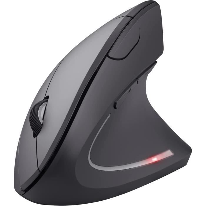 Trust Verto Souris sans Fil, USB, Verticale, Ergonomique, 800/1200/1600 DPI, 4 Boutons, LED, Prevention Syndrome de la Souris