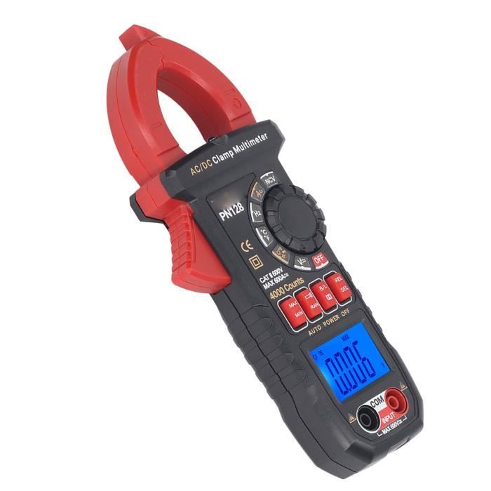 Multimètre à Pince BTMETER 4000 Counts - Mesure AC/DC Jusqu'à 30A, 750V, Avec Testeurs Fréquence, Température