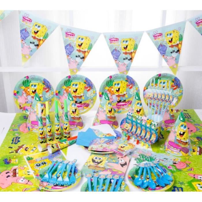 Kit De Fete Anniversaire La Bob L Eponge 16ps Cdiscount Maison Kit De Fete Anniversaire La Bob L Eponge 16ps Cdiscount Maison