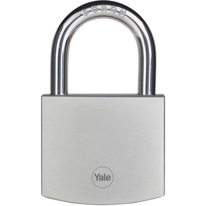 Cadenas étanche YALE Y220B511181 Anse laminé acier cémenté Protection thermoplastique 51 mm 3 clés