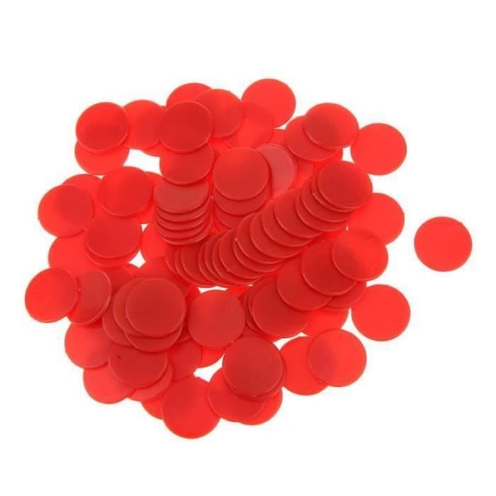 100 Jetons Bingo Multicolores - 15mm PVC Pour Jeux De Société Et Comptage