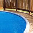 AREBOS Couverture Solaire à Bulles pour Piscine | Ronde | Bleu | 5 m | 400 µ/microns | Polyethylen-1