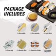 Kit Sushi Maki Complet, Cuisine Sushi Maker 14 Pieces,Compatible Avec Riz Japonais, Set Ustensiles Avec Couteau Pour Une Fabrica,35-1