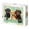 Puzzle 1000 chiens : Trio de labradors - CLEMENTONI - Three labs - Puzzle 1000 pièces - Animaux - Multicolore-1