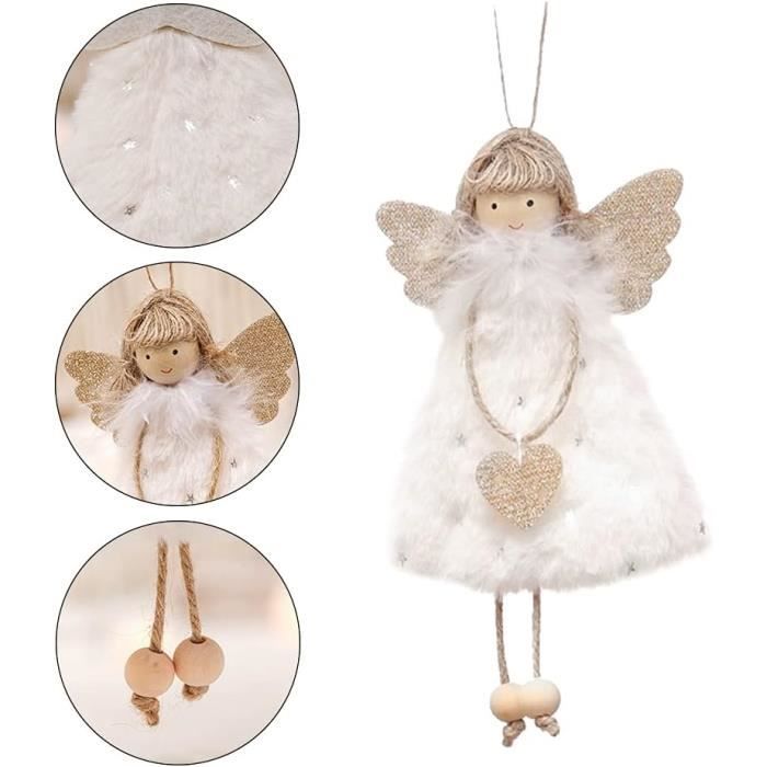 Décorations De Noël : 12 Pendentifs Anges En Acrylique Transparent - 9cm, Pour Sapin Et Déco Maison - 7