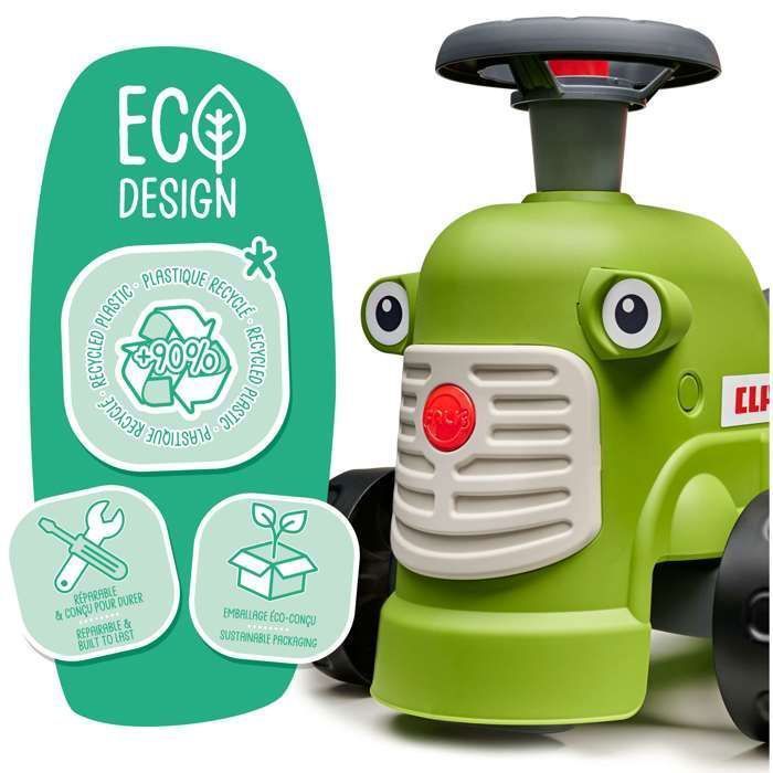 Porteur tracteur Claas Jouet pour enfant Avec remorque pelle et rateau Cdiscount Jeux Jouets