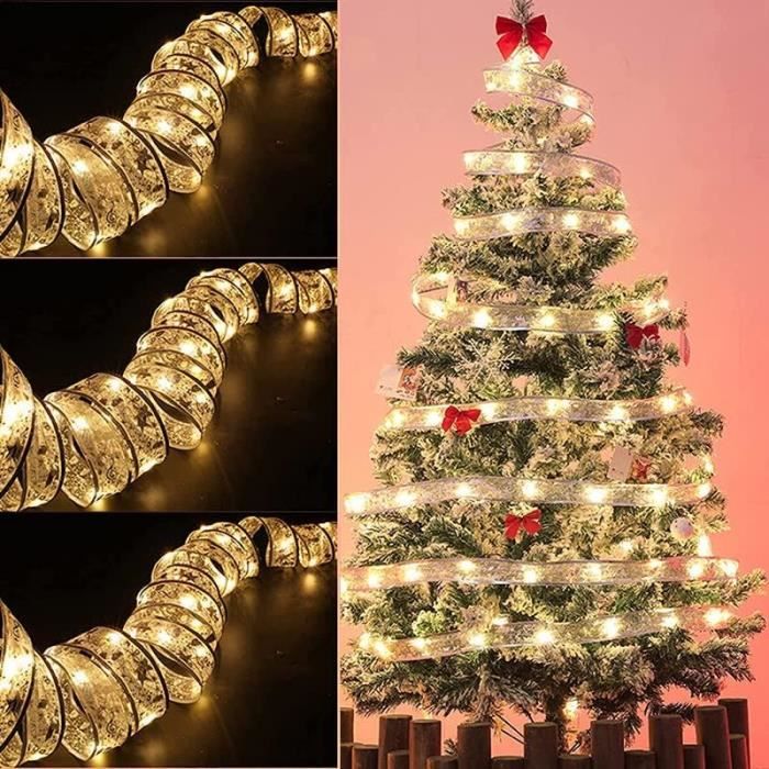 Guirlande Lumineuse Pour Sapin De No l 10 M 100 Led Aliment e Par 