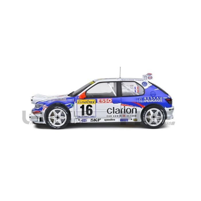 Voiture Miniature de Collection - SOLIDO 1/18 - PEUGEOT 306 Maxi - Rallye  de Monte Carlo 1998 - White / Blue - 1808303 - Cdiscount Jeux - Jouets