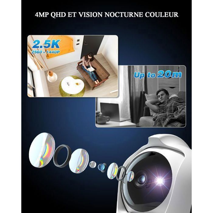 Caméra Surveillance Extérieure Ctronics 4K 8MP - Suivi Automatique, Détection IA, WiFi Double Bande, Tout Métal - 11
