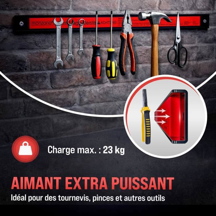 Barre magnetique 60 cm pour rangement outils accessoires cuisine copie