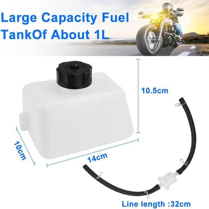 Réservoir à essence avec filtre à essence Filtre à carburant pour moto 47  cc 49 cc 2 temps Mini Moto Enfant Dirt Pocket Bike