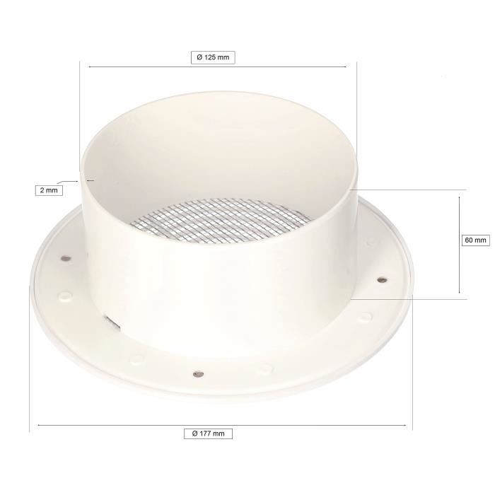 Grille De Ventilation Blanche Anti-insectes 200x300mm – Idéale Pour Salle De Bain Ou Cave