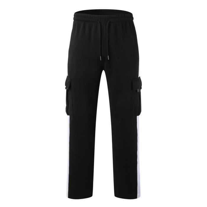 Pantalon de jogging homme - Ceinture élastique - Noir - Fitness - Respirant