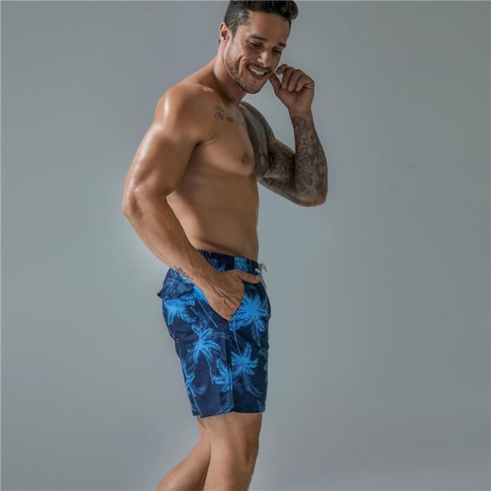 Short de Plage Homme Hawa en Cordon de Serrage S chage Rapide Bleu