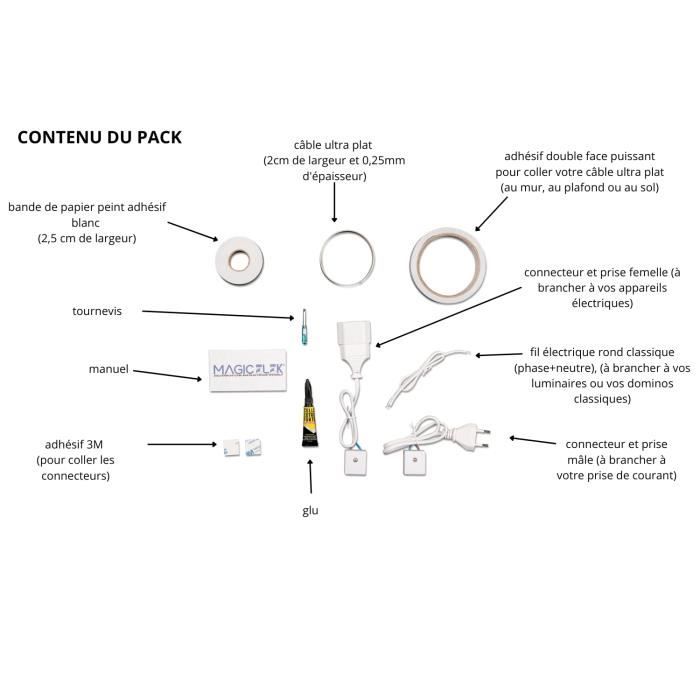 Câble Électrique Ultra Plat 5M 230V16A Fil Électrique Invisible Ruban — free download