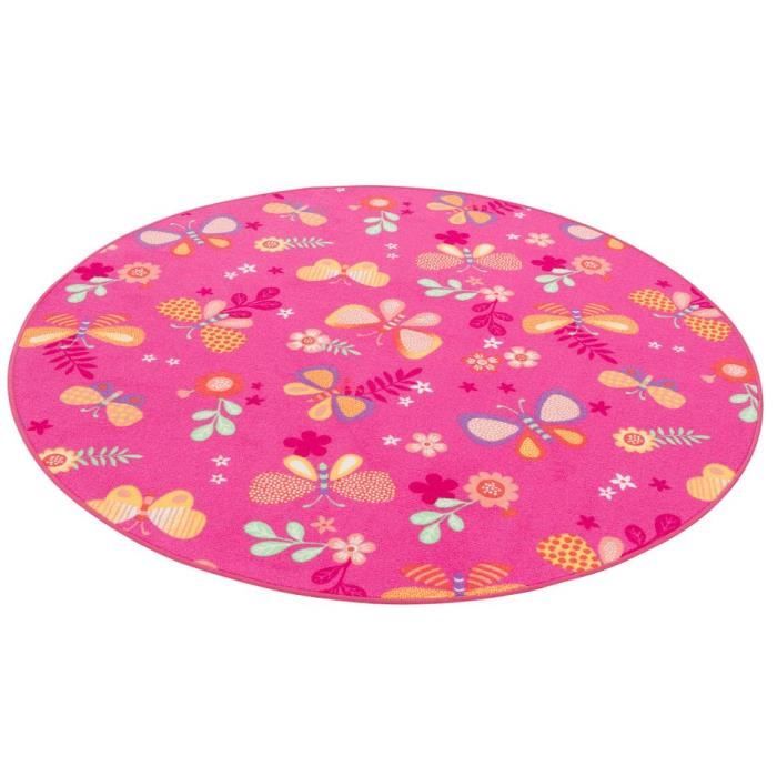 Tapis Chambre Tapis De Jeu Pour Enfant Papillon En Turquoise - 17 Tailles Disponibles 160x200 Tapis Rond