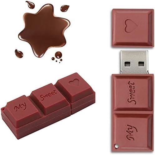 Clé USB 64Go Fantaisie Clef USB Chocolat 2.0 Flash Drive Stockage