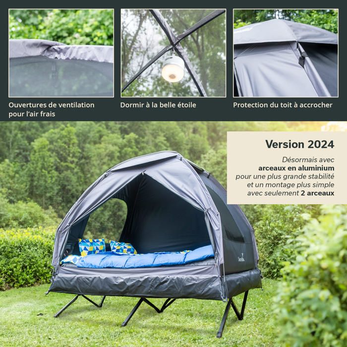 Matelas Gonflable Skandika Sveja Flex Pour 1 Personne - Pompe Intégrée, 199x102x40 Cm, Supporte 150 Kg - Pour Camping, Tente, Lit D'appoint - 1